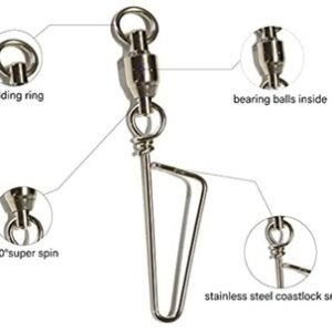 Ball Bearing Swivel With Two Solid Ring Costlock Snap Size 7